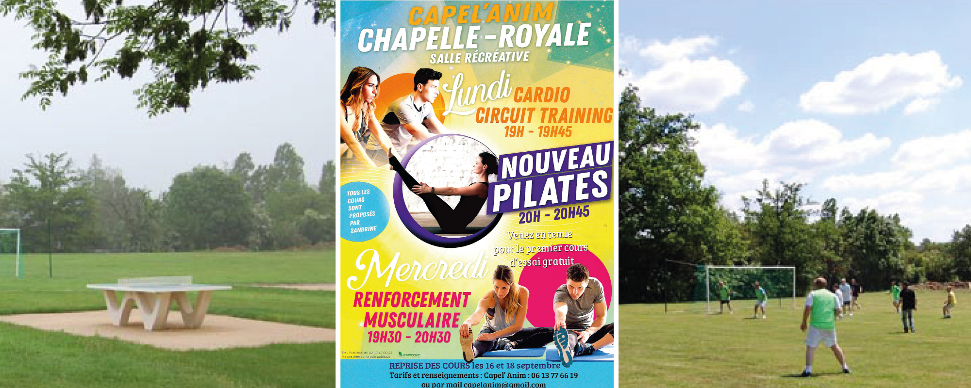 Vous cherchez une activité sportive ou connaître nos infrastructures sportives sur la de la mairie du village Chapelle Royale en Eure et Loir dans le Perche ?