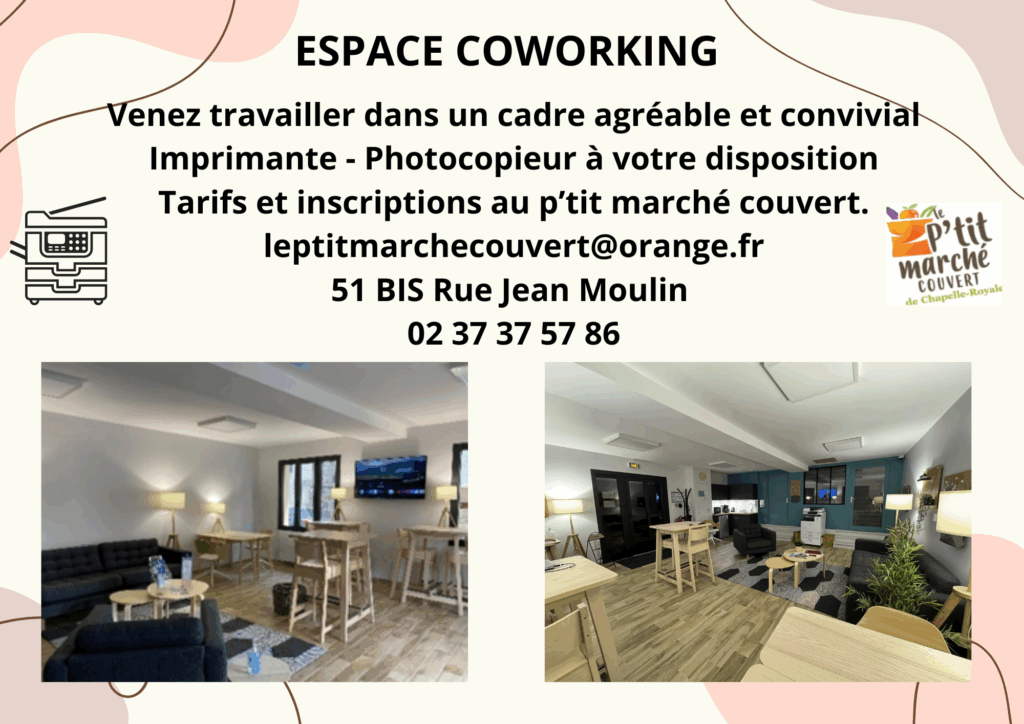 Espace coworking à Chapelle Royale