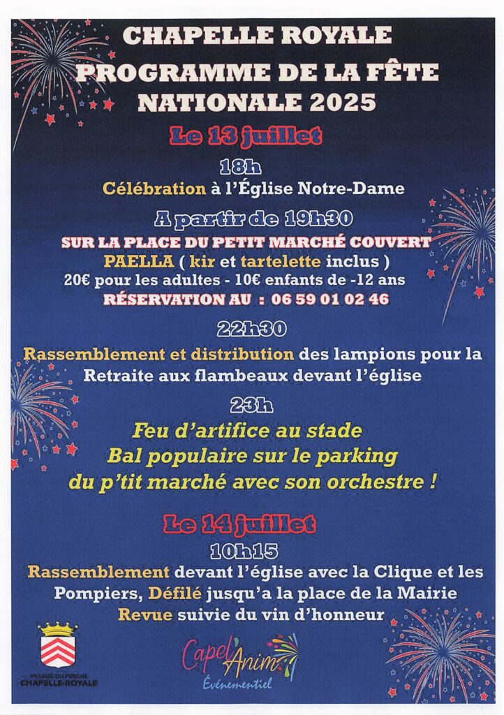 Programme 13-14 juillet 2025 Chapelle-Royale en Eure et Loir