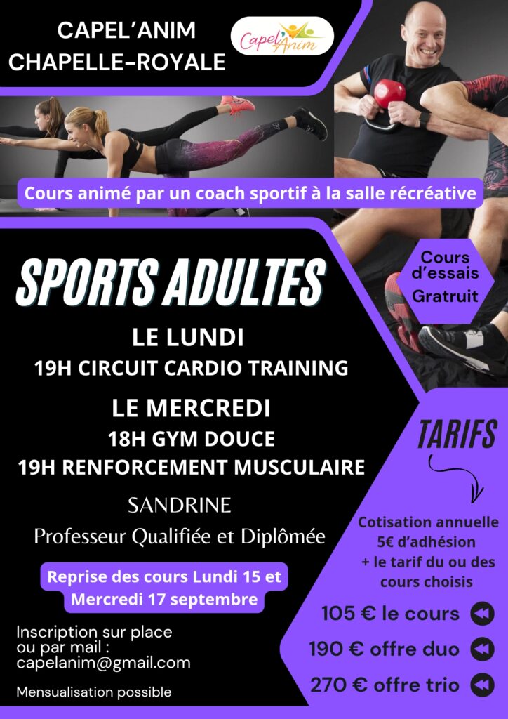 sport adultes à Chapelle-Royale 28290