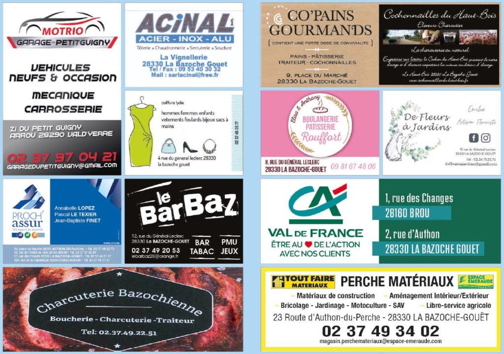 Annonceurs marché de Noël 2025 Chapelle-Royale 28290 association Capel'anim Événementiel